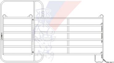 Panel with a gate – length 3,66m