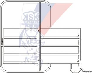 Panel with a gate - length 2,44m