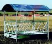 Feeder 2x2,5m with diagonal rails for 14 animals