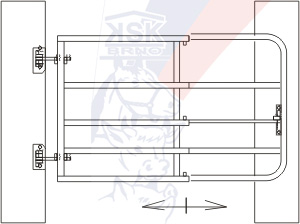 Verstellbares weidetor leicht mit 2-punkt-band und 1-schloss - verstellbares 1,4 - 2m