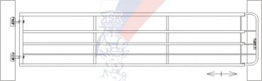 Verstellbares weidetor leicht mit 2-punkt-band und 1-schloss - verstellbares 4-5m