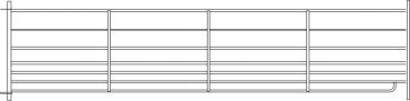 Fixed seved rail hurdle – length 4m