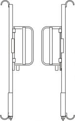 Self-through gate, 1 pair