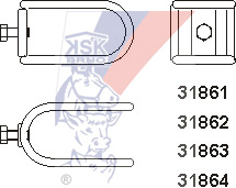 Wire clamp KSK – crosswise 1,5x1,5 inch