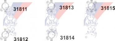 Collars for tabular posts diametral 102mm – crosswise attachment