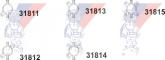 Collars for tabular posts diametral 102mm – corner attachment