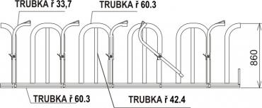 Tombstone feed fence with fixations for horned cattle