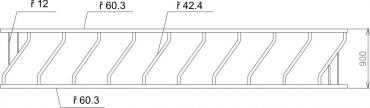 Diagonalfressgitter für hornlose Rinder