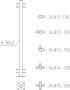 Tabular post, cross-wise connection 1,3m