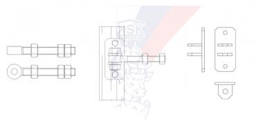 Non-adjustable gate hinge